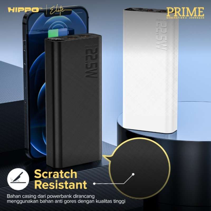 SALE  HIPPO ELITE POWERBANK PRIME GEN3 20000MAH - HITAM READYY