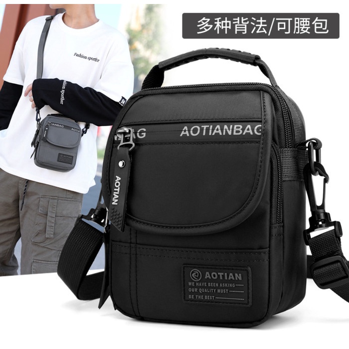 Nevarastore- Tas Selempang Hp Multifungsi Slingbag Tas Pria Pinggang Aotian J125