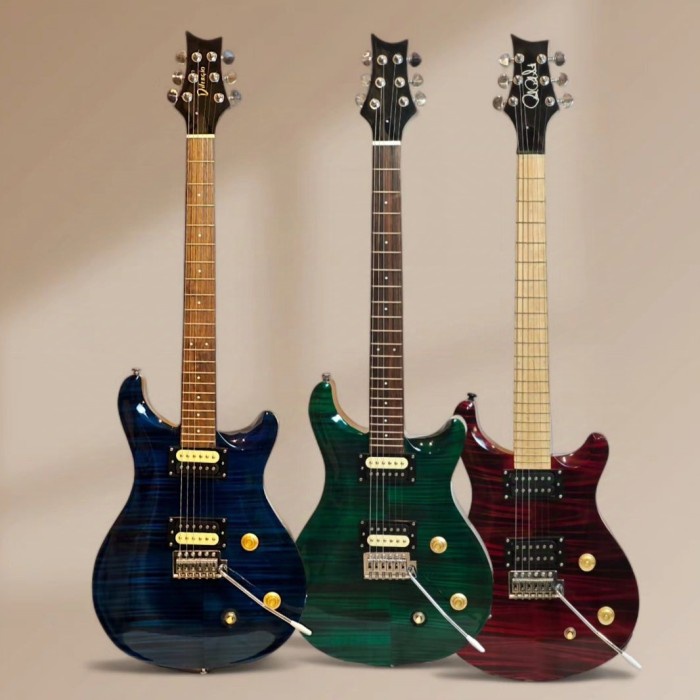 Gitar Elektrik Original Difergio Model PRS Listrik Free Packing Kayu