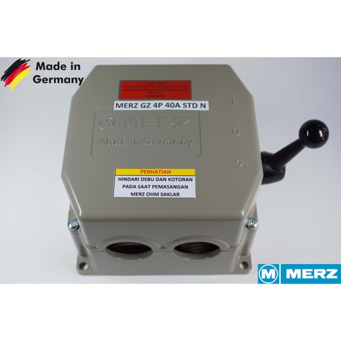 MERZ GZ 40A/4P BUATAN JERMAN (STD N) COS/Ohm Saklar/Handle Genset