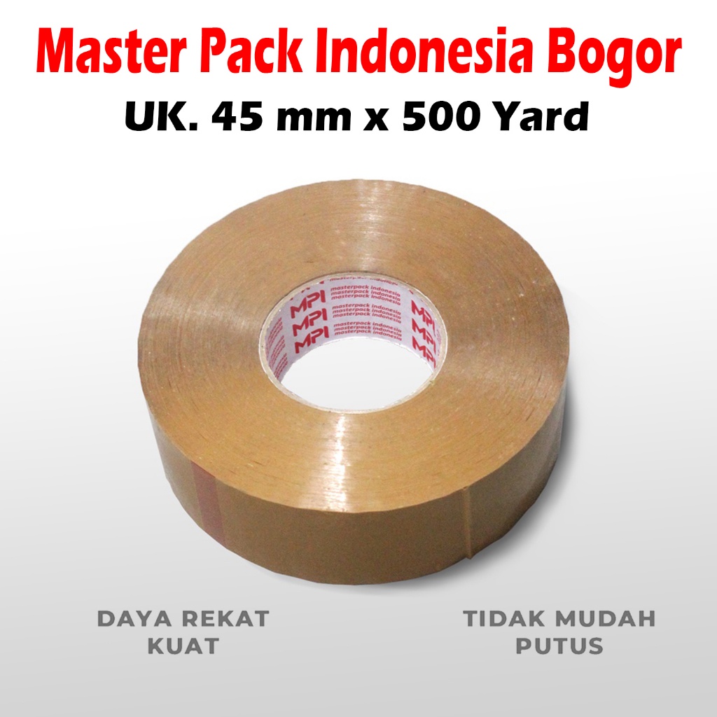 

Lakban Coklat JUMBO MPI 45 mm x 500 Yard / Lakban Packing - Master Pack Indonesia Bogor