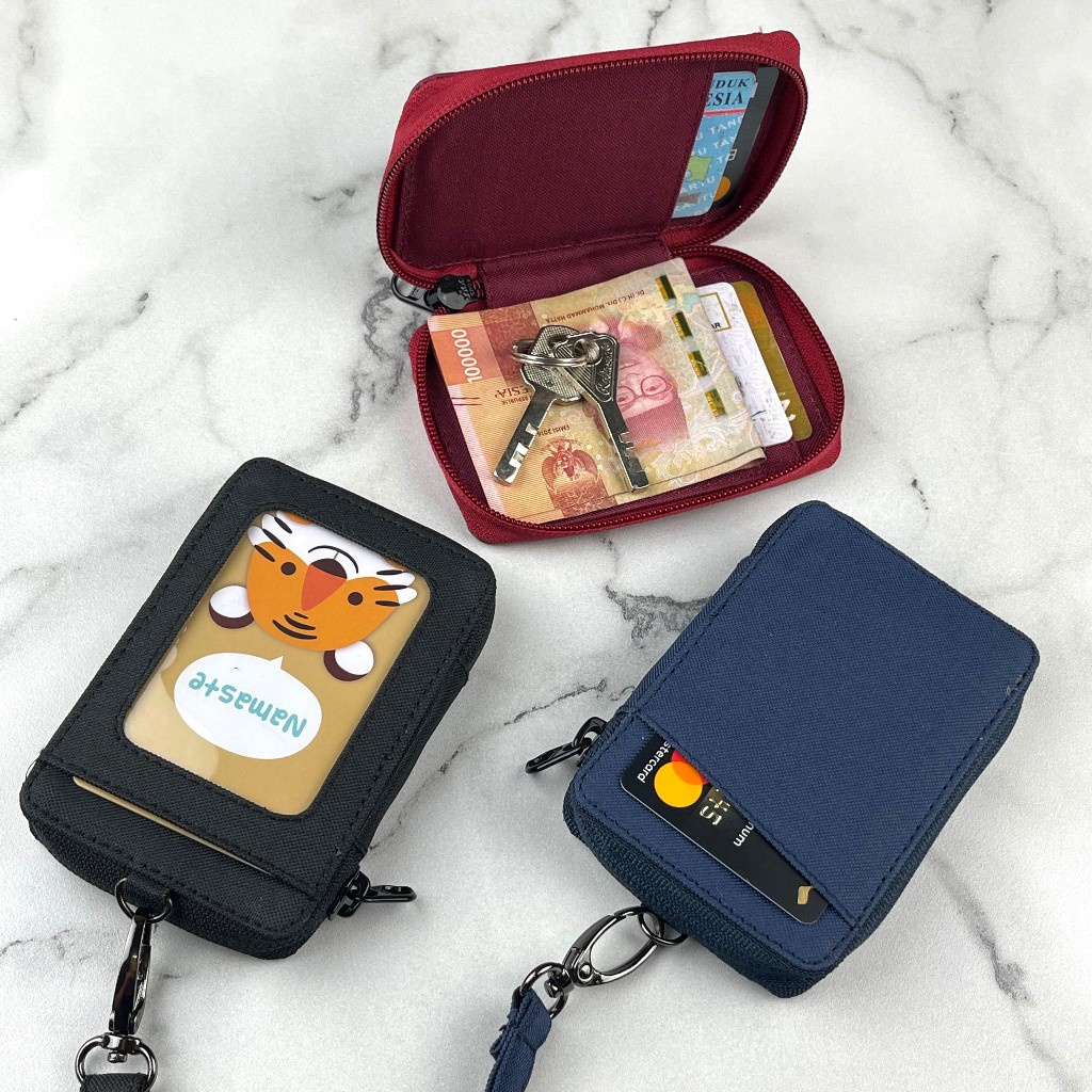 

Dompet Kartu Gantung Kalung Hanging Hallet Pria Wanita Id Card Holder Multifungsi