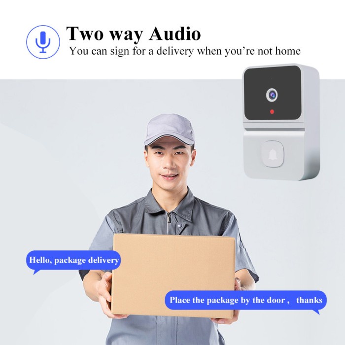 Bell Rumah Dengan Kamera 1080P / Bell Rumah Wireless Hitam / Bell Bel Ready