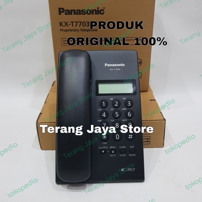 Termurah Telepon Kabel Panasonic Kx-T7703 (Hitam) Pesawat Telepon Rumah T7703