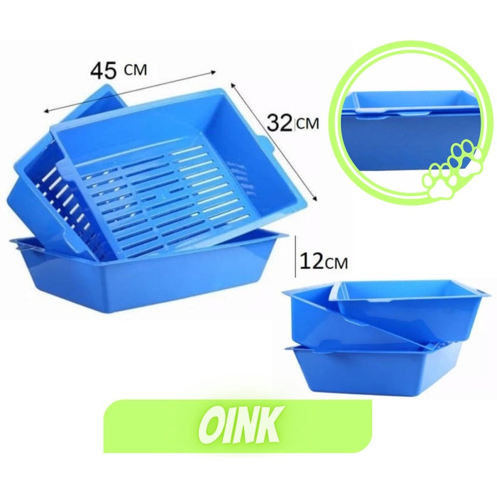 Ready Litter Box Saring Box Pasir Kucing 3Lapiscat Self Shifting Tray Swift Away Toilet Kucing