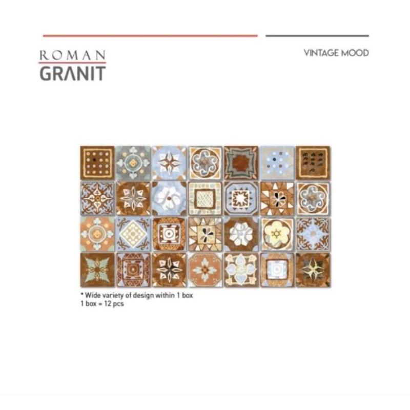 Promo Roman Granit 30x30 dPompei Mix Lantai Dinding Vintage/ GTA332719R dPompeii Mix/ ROMAN GRANIT/
