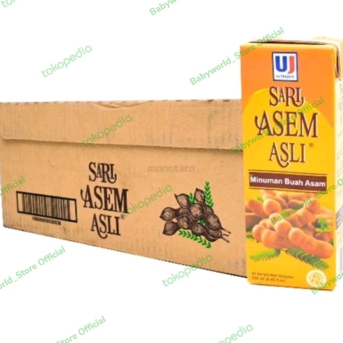 

Ultra jaya SARI ASEM ASLI ultra tamarind kotak 250ml ( 1 dus 24 pcs )