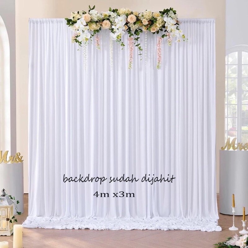 PROMO / Kain Backdrop Background Kain Hyget Dekorasi Lamaran Ulang Tahun Foto Studio Sudah Dijahit