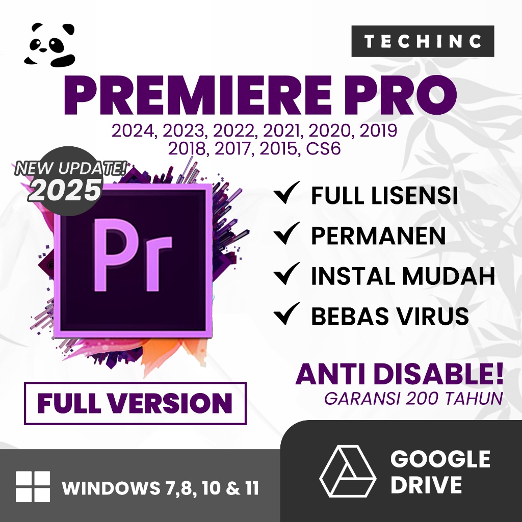 PROMO / Premiere Pro Full Version Baru/Lama Anti-Disable 2025 2024 2023 2022 2021 2020 2019 2018