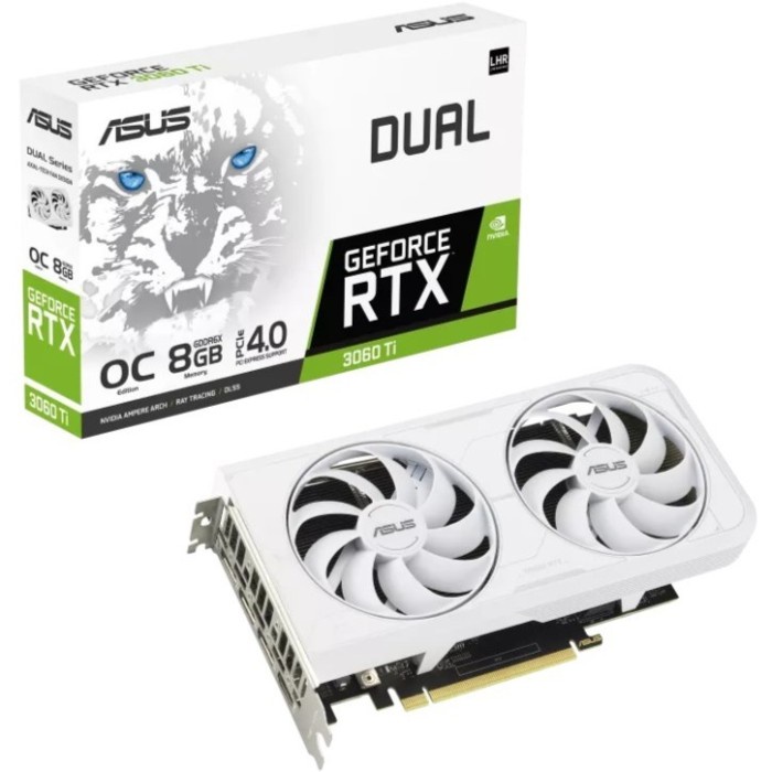BISA GOSEND VGA ASUS DUAL GEFORCE RTX 3060 TI WHITE OC 8GB - ASUS RTX 3060 TI DUAL TERMURAH