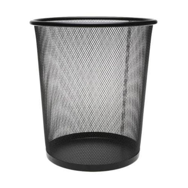 PROMO GILA Tempat Sampah Hitam Kawat Besi Jaring Aluminium Wire Mesh Awet Kuat Tebal Ukuran Kecil S