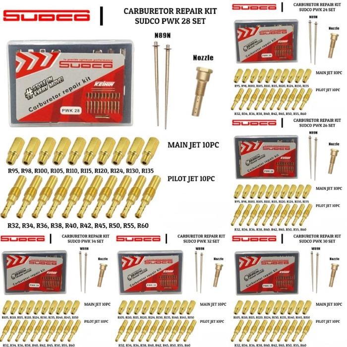 Keihin Sudco Pilotjet Mainjet PJ MJ Pilot jet Main jet Carburetor Carburator Karbulator Karbu PWK 24