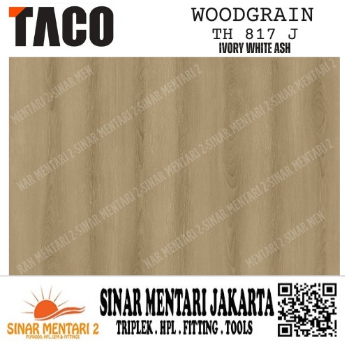 TACO HPL WOODGRAIN TH 817 J Ivory White Ash