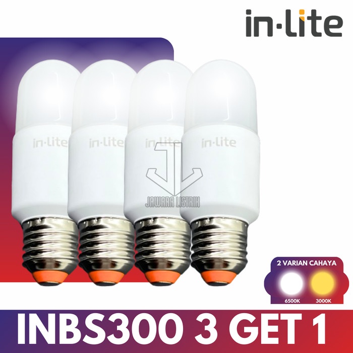 INLITE INBS300 LAMPU LED STICK PAKET 3 GRATIS 1 3000K 6WATT 12WATT 15WATT 6500K 6WATT 12WATT 15WATT