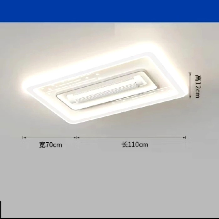 Lampu gantung plafon kipas angin modern minimalis white