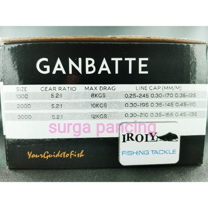 Reel Iroly Ganbatte Power Handle Murah 1000 2000 3000 4000 6000 #Gratisongkir