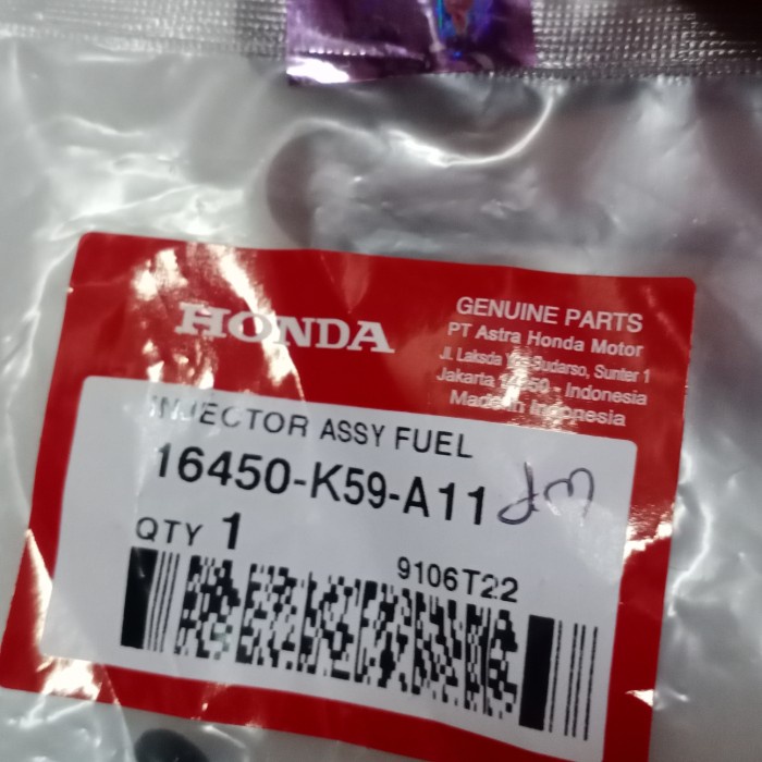 Injektor Asli AHM 16450-K59-A11