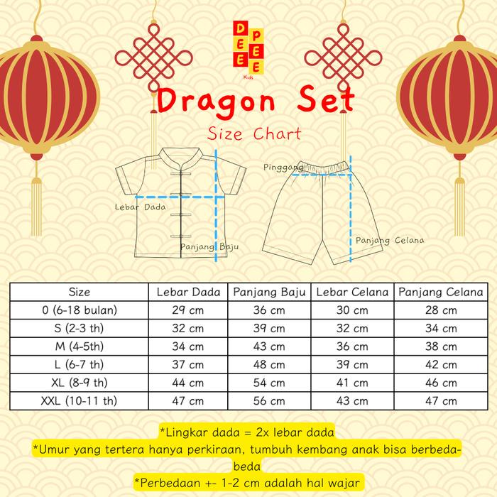 KAI SET , setelan imlek shanghai qipao deepeekids anak laki-laki 1-11 tahun