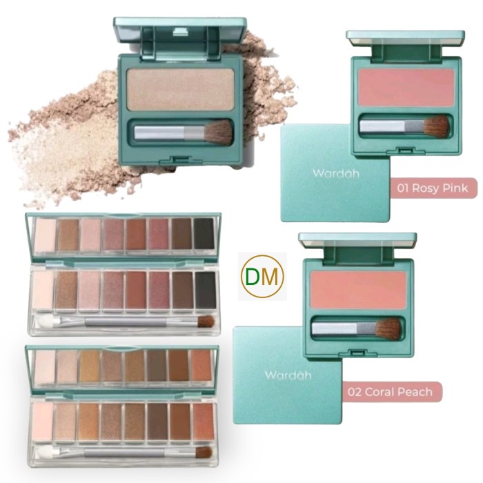 Terbaru Wardah Exclusive Series Blush On & Eyeshadow Palette & Highlighter