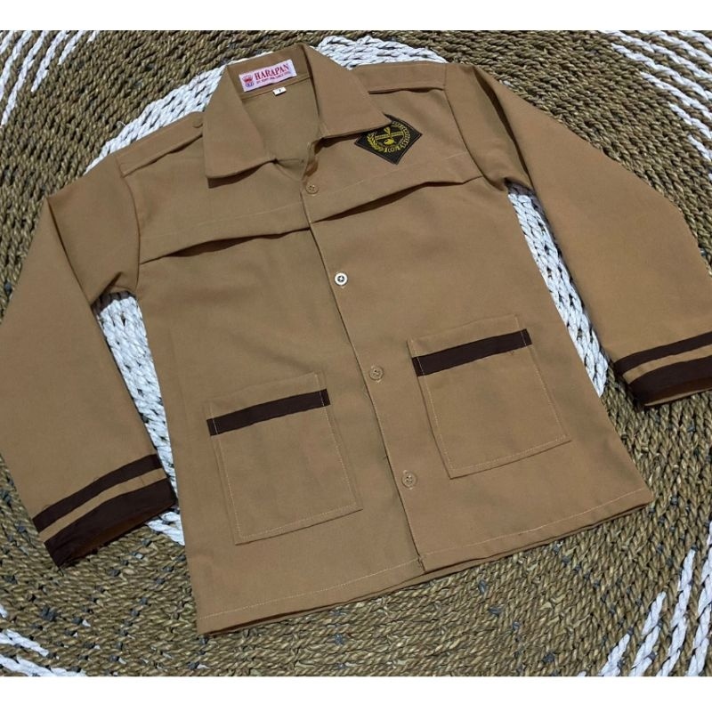 PROMO / Baju Pramuka siaga bahan Oxford dan twis (licin serta mengkilap), Baju Pramuka siaga, baju