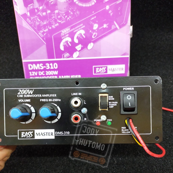 Kit Power Amplifier Subwoofer Monoblok Mobil 12 Volt Dms-310 Platinum