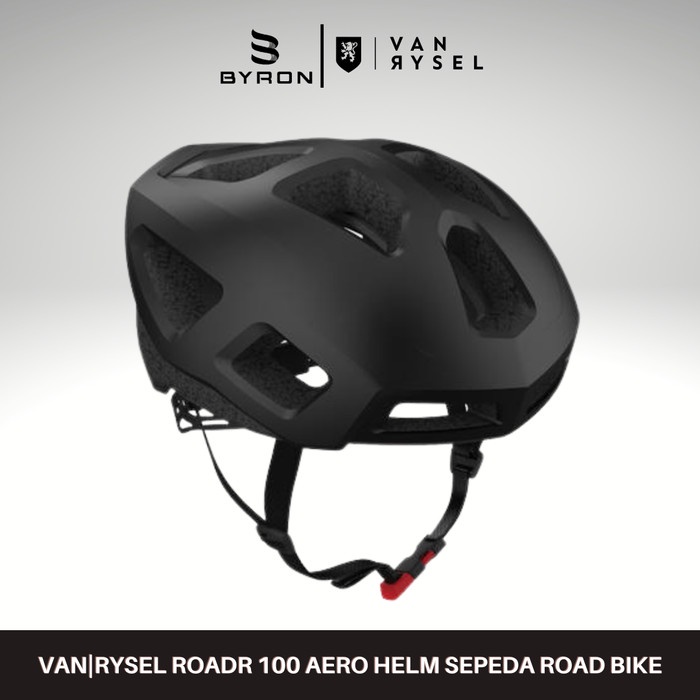 BARU.. BTWIN HELM SEPEDA VAN RYSEL ROADR 100 ROAD BIKE MTB SEPEDA LIPAT-BLACK
