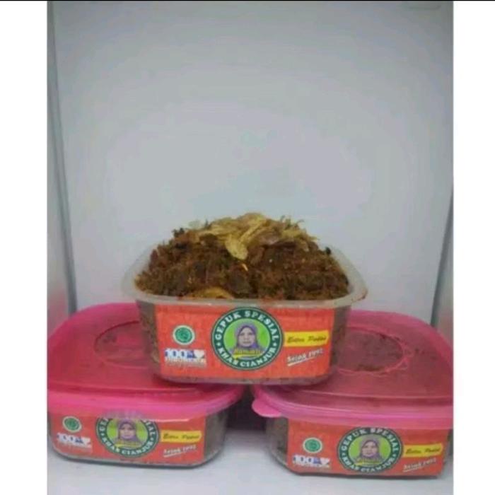 

Gepuk Ayam Karwati Khas Cianjur 170gram Halal Food Instan Makanan Masakan