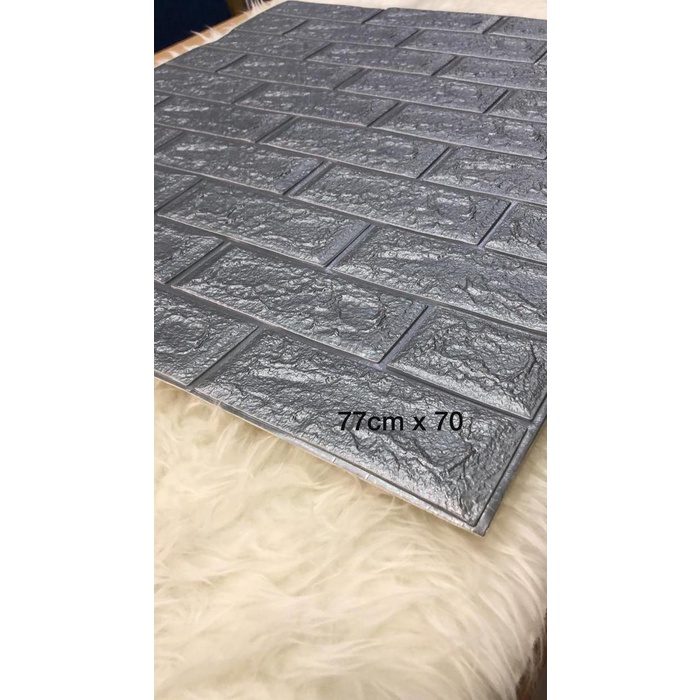 Wallpaper Foam Dinding Batu Bata 3D