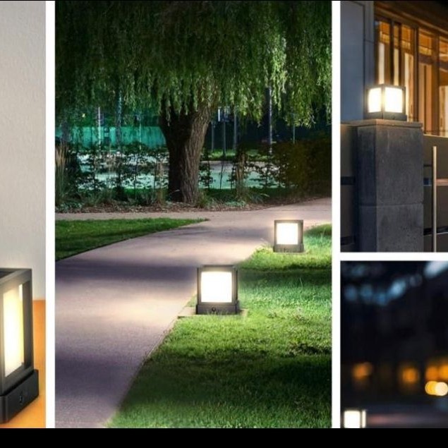 PREMIUM lampu duduk pilar / Lampu Pagar solar tenaga surya