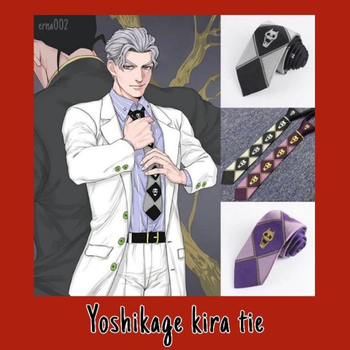 PREMIUM yoshikage kira tie dasi jojo bizare adventure dasi yoshikage kira