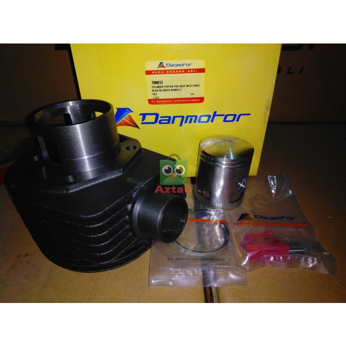 Cylinder Blok Seher Komplit Vespa PXE Excel Lubang 3 Danmotor Original
