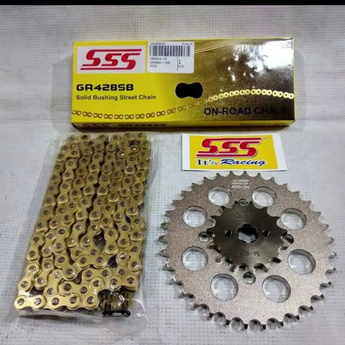 GEAR SET SSS SMASH - SHOGUN 125 - SHOGUN 125 SP RANTAI GOLD