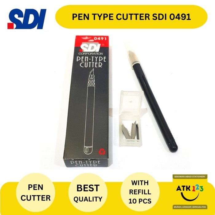 

(BestSeller) Cutter / Pemotong Kertas / Pen-Type Cutter Merk SDI No. 0491
