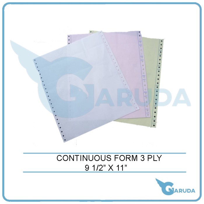 

(BestSeller) Continuous Form / Kertas Komputer Paper Print 9 1/2" x 11" 3 ply (K3)