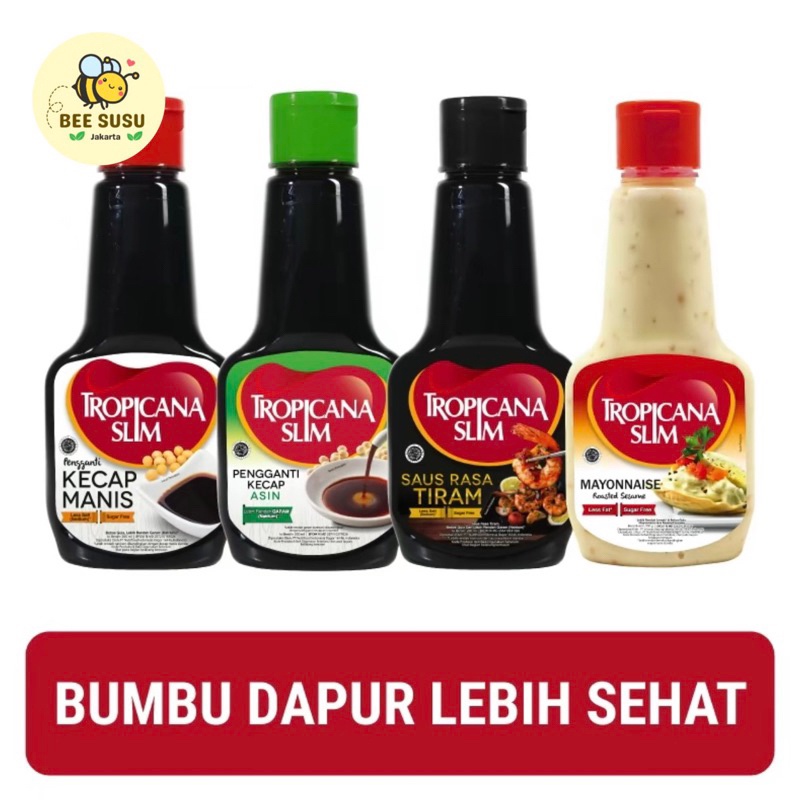 

Tropicana Slim Kecap Manis / Kecap Asin / Saus Tiram / Mayonnaise 200ml