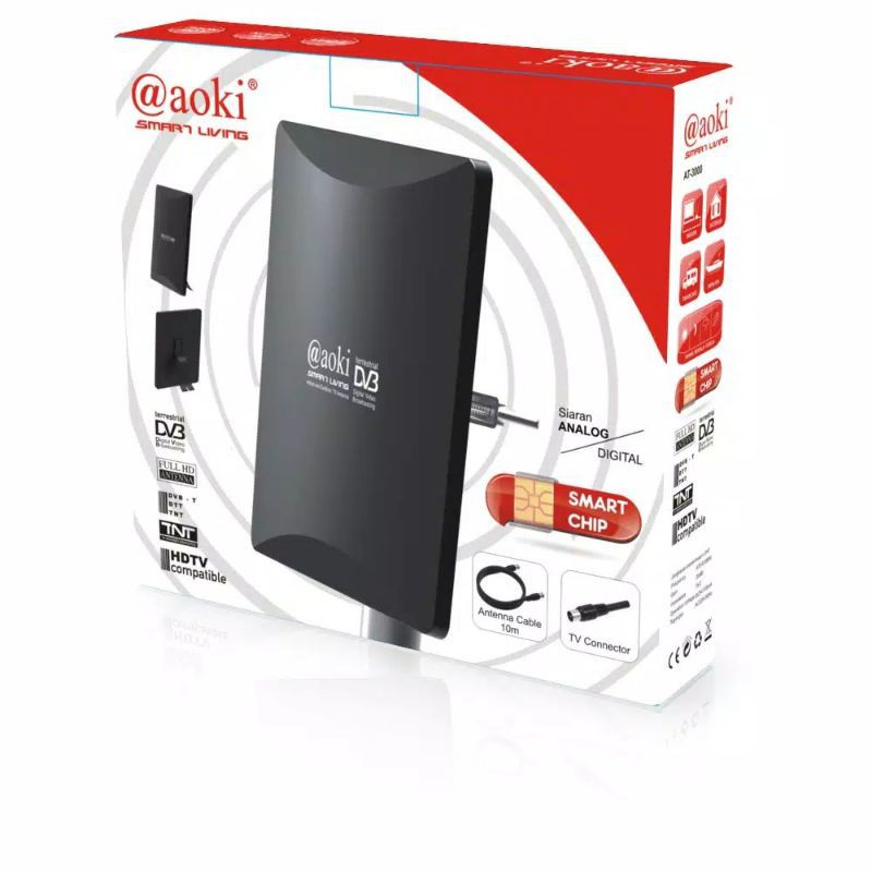 Antena Tv digital Aoki AT-3000 / Antena Tv Outdoor - Indoor / Antena Tv Aoki AT 3000 Digital Luar &