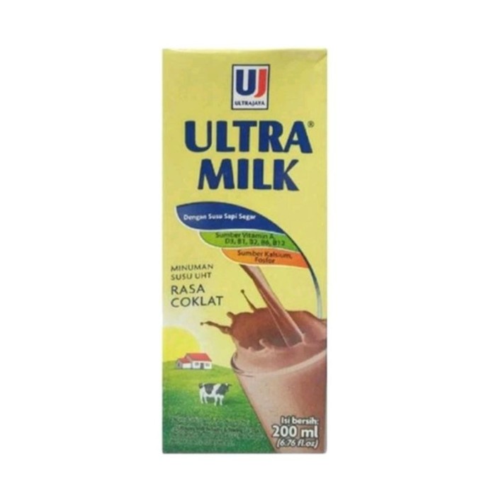 

(BestSeller) Susu Ultra milk 1 dus coklat ukuran 200ml isi 24 pcs ( khusus / )