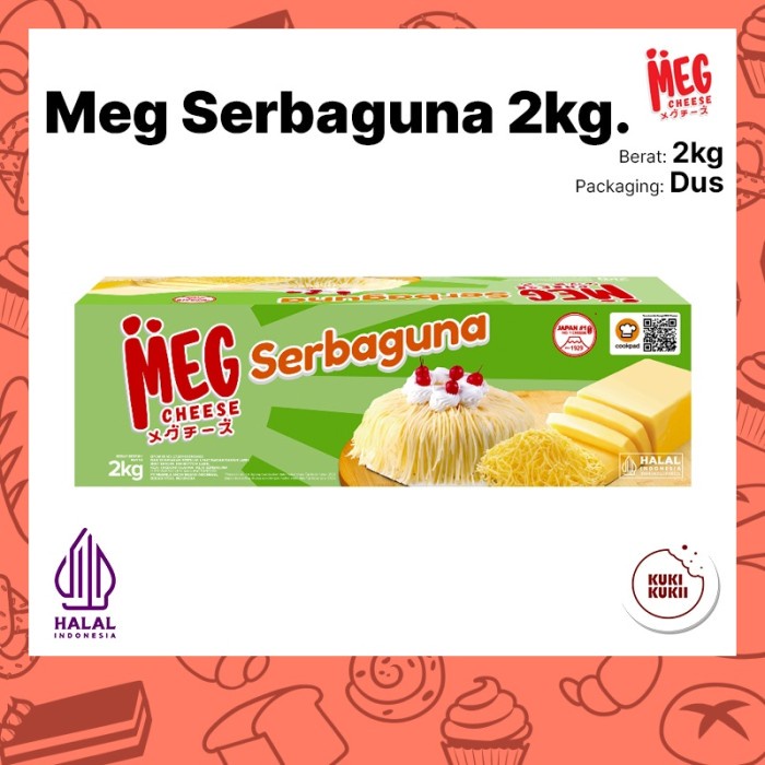 

(BestSeller) Keju Meg SERBAGUNA 2kg Megkeju SERBAGUNA 2 kg
