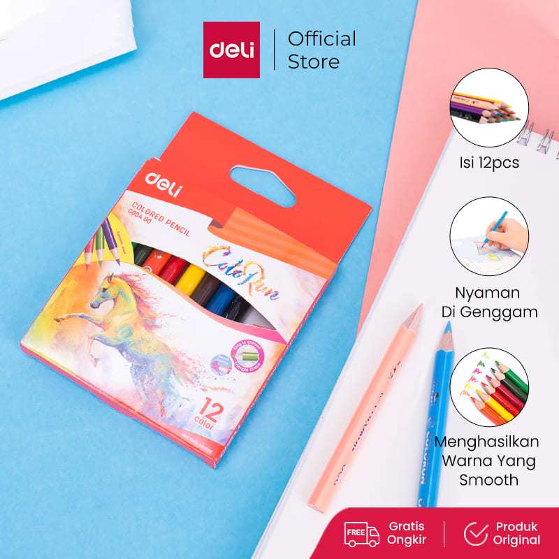 

Deli School Color Pencil /Pensil Warna //Mini color pencil 12 Warna EC00400
