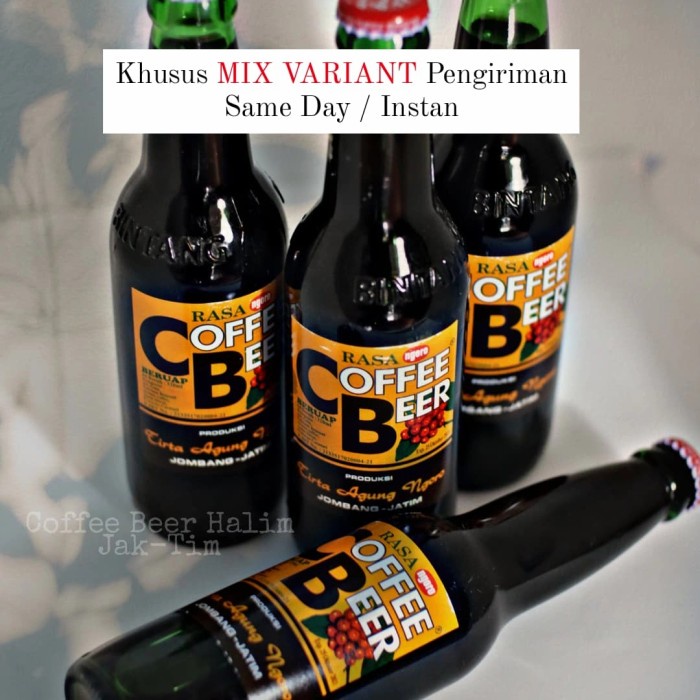 

Coffee Beer Sarsaparilla Temulawak Mix 1 Dus / Karton / Krat 24 Botol