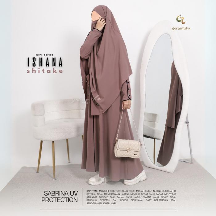 Hot Sale Ishana Gamis Set By Citra Gerai Mika Gamis Set Syari French Khimar Anti Uv Sabrina Original