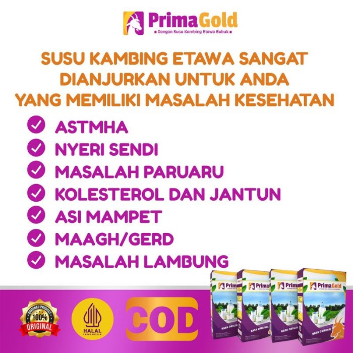 

(BestSeller) PAKET 2 BOX PRIMAGOLD / Prima Gold - Susu Kambing Etawa