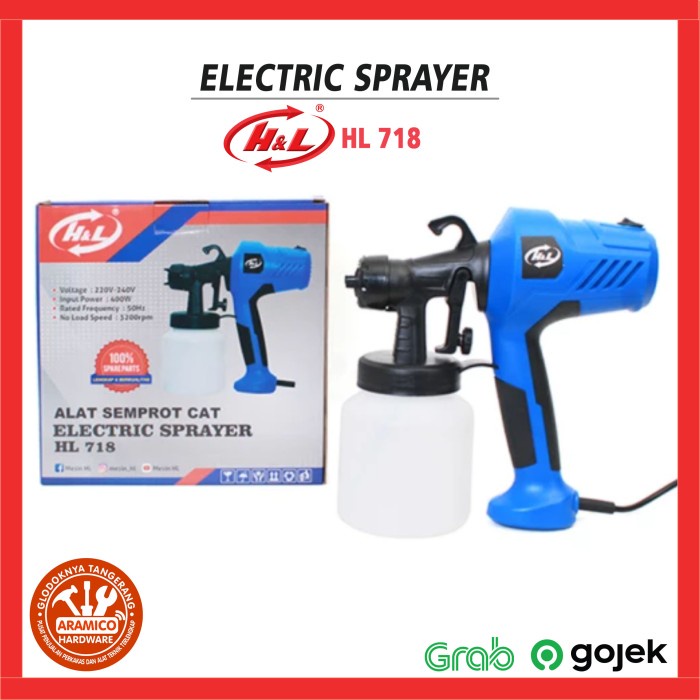 Spray Gun Electric H&L HL 718 Alat Semprot Cat Elektrik