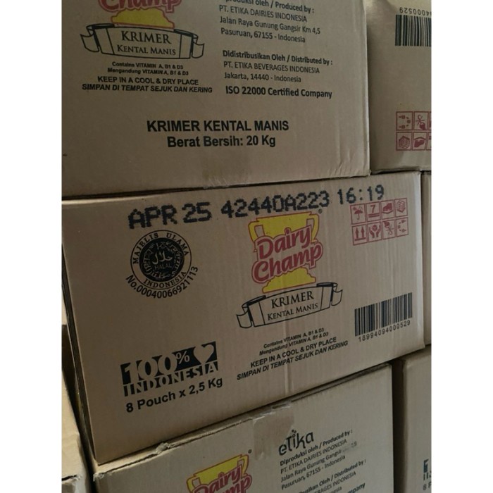 

(BestSeller) DAIRY CHAMP SUSU KENTAL MANIS kemasan bantal 2.5 kg