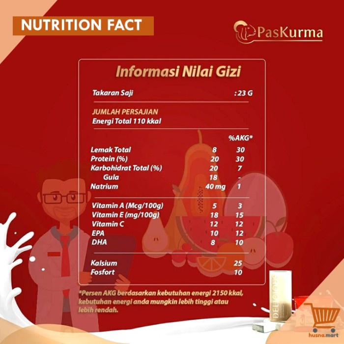 

(BestSeller) Susu Kambing Etawa Plus Kurma Premium PASKURMA Mini 1 Pouch isi 10 Pcs