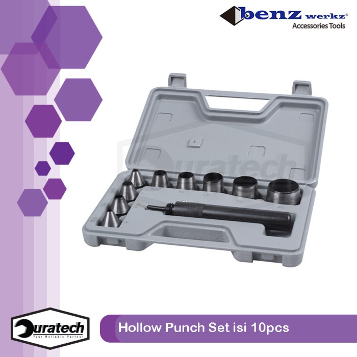 

Jual [READY] Hollow Punch sets 10pcs / Betel Plong Set / Pembolong plat Benz Werkz