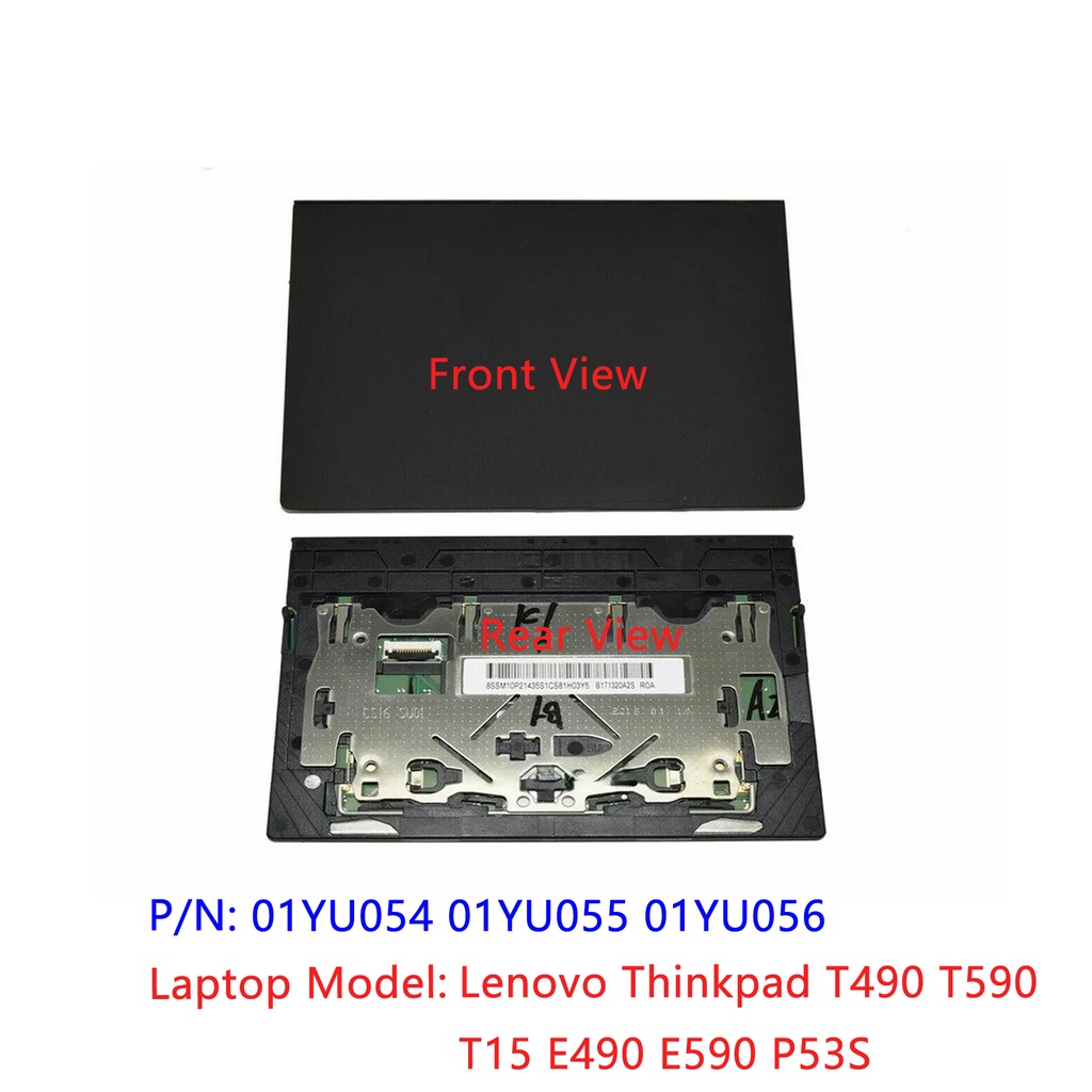 Black New Original For Lenovo Thinkpad T490 T590 T15 E490 E590 P53S Touchpad Clickpad Trackpad