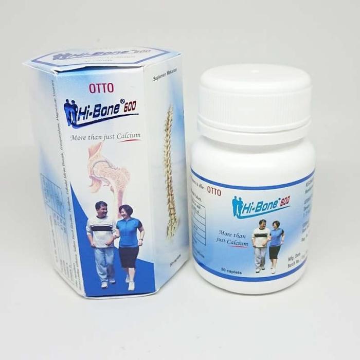 KirimHarisama- Hi Bone 600 mg Vitamin Kesehatan Tulang 1 Botol Isi 30 Kaplet Original Otto