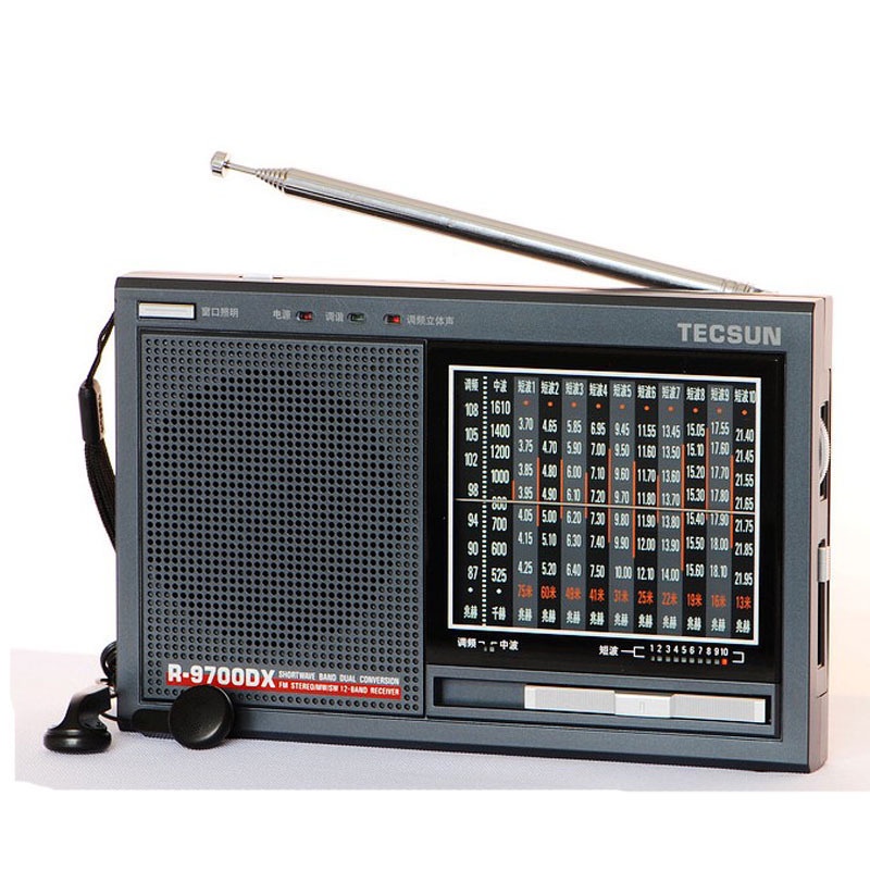 Tecsun R-9700Dx Original Guarantee Sw/Mw High Sensitivity World Band Radio Receiver With Speaker