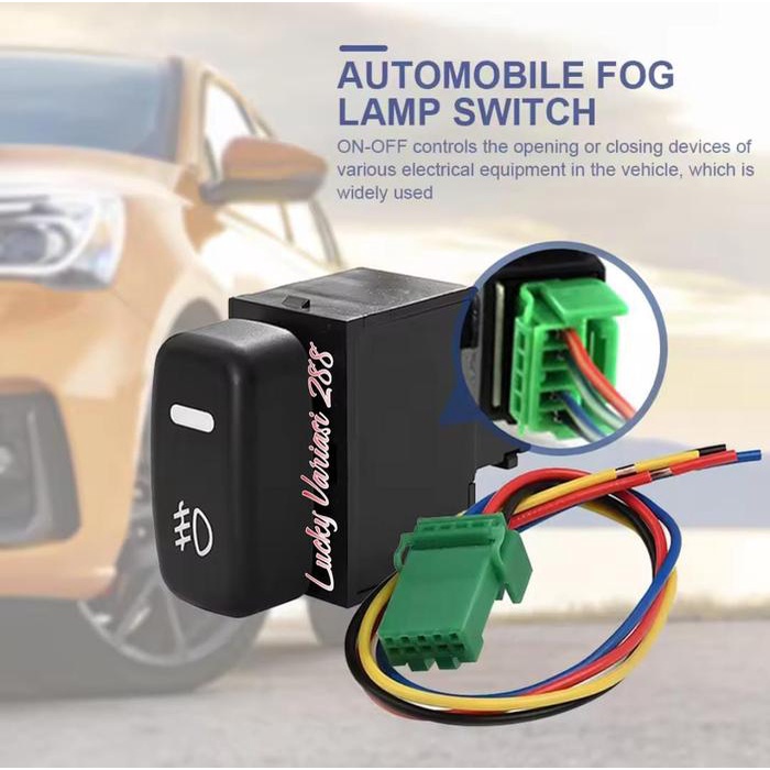 Switch Swit Saklar Fog Lamp Lampu Tembak Drl Led Progi Mobil Mitsubishi Pajero 2008-2015 Triton Out